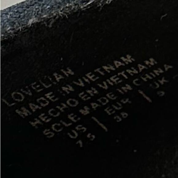 Kelly & Katie Lovelian Navy Blue Lace Loafer Pointed Tie Shoe Crystals 7.5 - Picture 8 of 13